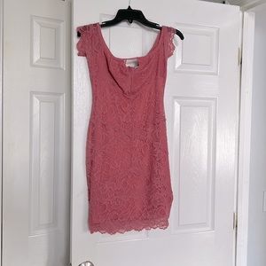 Guess dress mini lace small pink